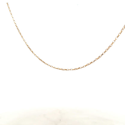 9ct yellow gold chain weighing 2.2 grams, unbranded, with a classic link design visible in the image.