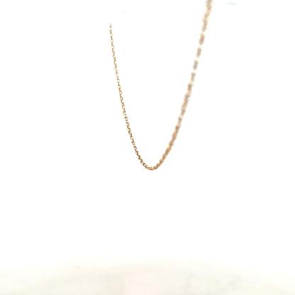 9ct yellow gold chain weighing 2.2g, unbranded, with a classic link design, shown on a plain background.