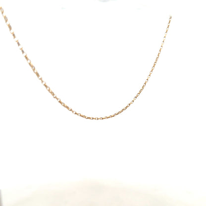 9ct yellow gold chain weighing 2.2g, unbranded, with a classic link design visible in the image.