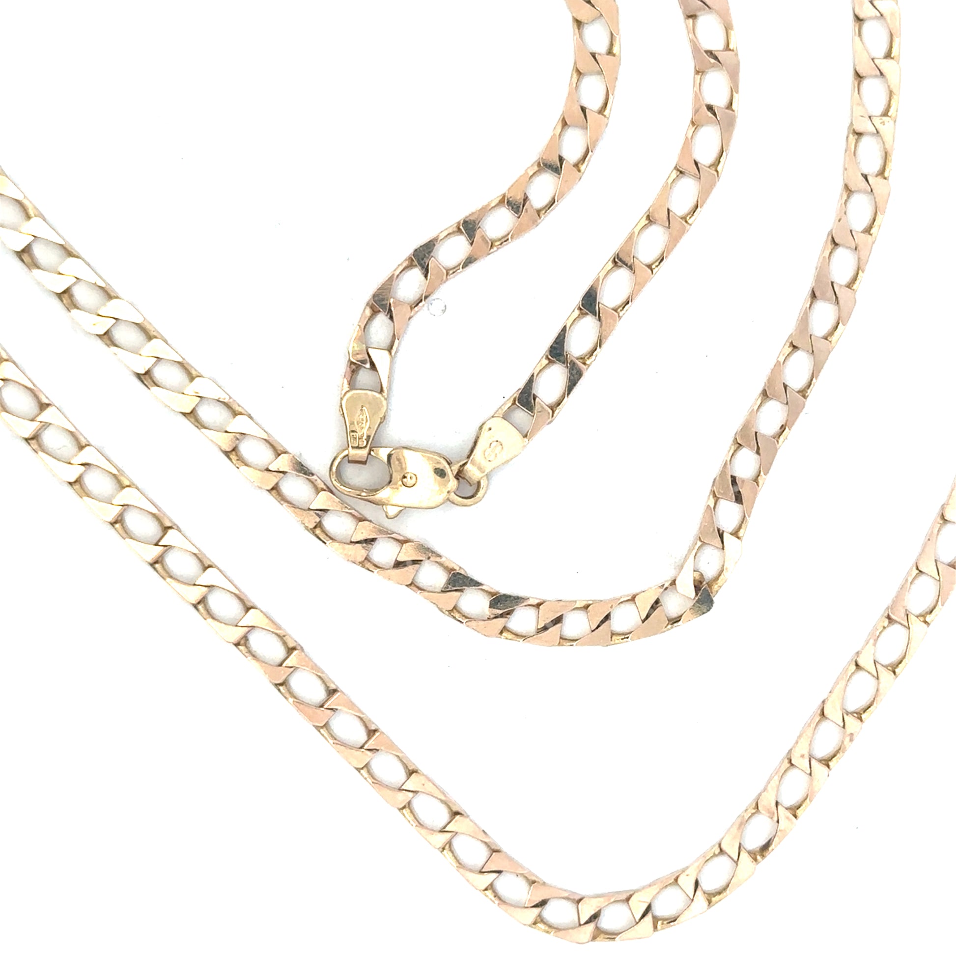 9ct yellow gold chain weighing 20.9g, unbranded, with detailed link design, shown against a neutral background.