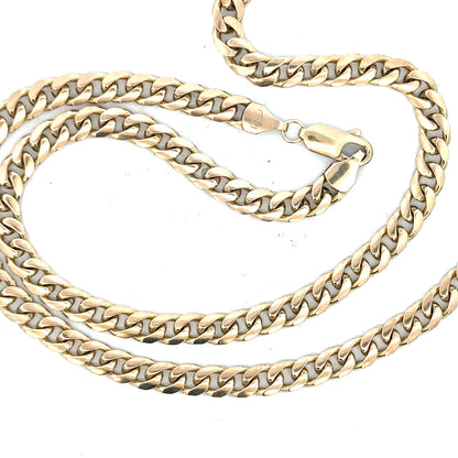9ct yellow gold chain weighing 22.7g, featuring a classic design, displayed on a neutral background.