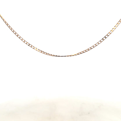9ct yellow gold chain weighing 3.1g, unbranded, with a classic link design, shown in a close-up view.