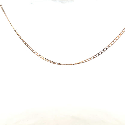 9ct yellow gold chain weighing 3.1g, unbranded jewelry with a classic link design, displayed on a plain background.
