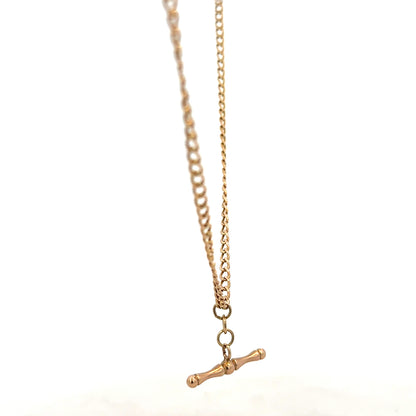 9ct yellow gold chain weighing 3.7g, unbranded, with a delicate link design, shown on a plain white background.