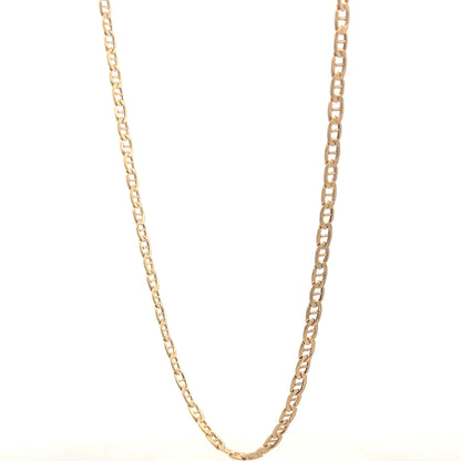 9ct yellow gold chain weighing 3.7g, unbranded, with a sleek, polished design visible in the image.