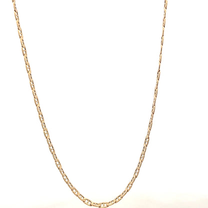 9ct yellow gold chain weighing 3.7g, unbranded jewelry with a classic design, shown on a plain background.