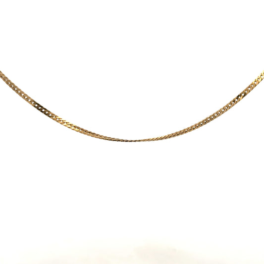 9ct yellow gold chain weighing 4.6g, unbranded, with a classic link design, displayed on a plain background.