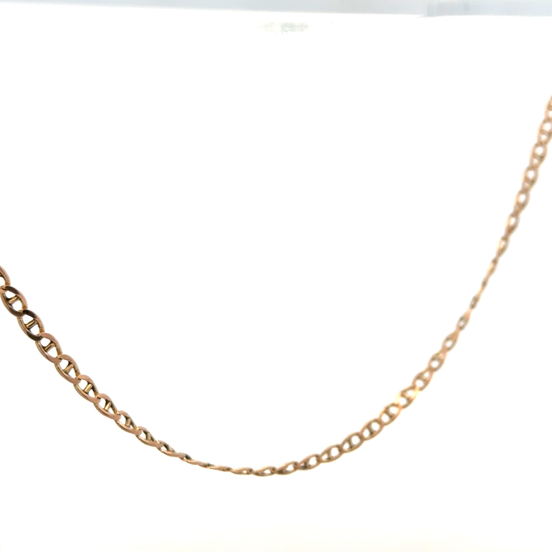 9ct yellow gold chain weighing 6.7g, unbranded, with a classic link design, shown in a close-up image highlighting the polished finish.