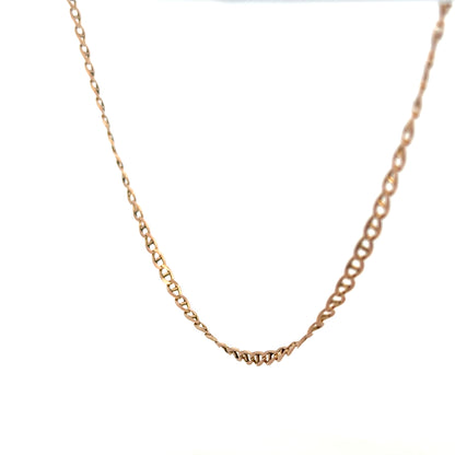9ct yellow gold chain weighing 6.7g, unbranded jewelry with a classic link design, displayed on a plain background.