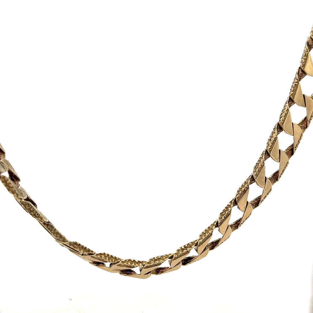 9ct yellow gold chain weighing 61.2 grams, unbranded, with a classic link design and polished finish visible in the image.