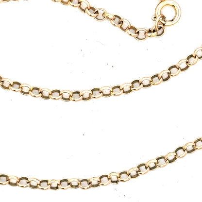 9ct yellow gold chain weighing 7.2g, unbranded, with a classic link design visible in the image.