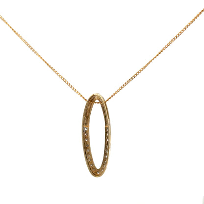 9ct yellow gold chain with diamond pendant, 3g, featuring a sparkling diamond set in an elegant gold necklace.