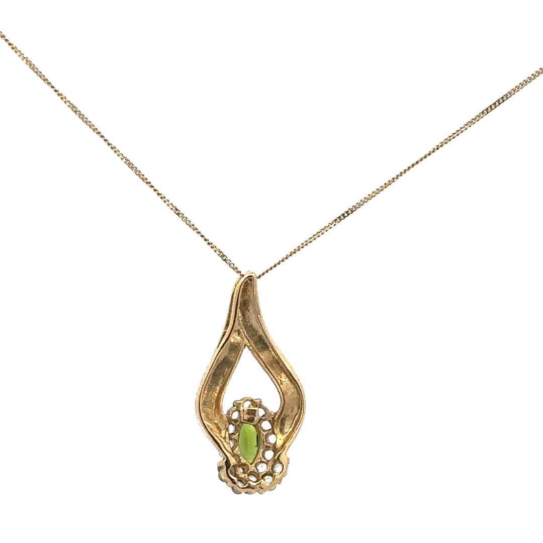 9ct yellow gold chain with pendant, unbranded jewelry, 3g, elegant and lightweight accessory for everyday wear.