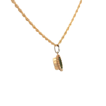 9ct yellow gold chain with matching pendant, 4.6g, unbranded jewelry, featuring a delicate chain and elegant pendant design