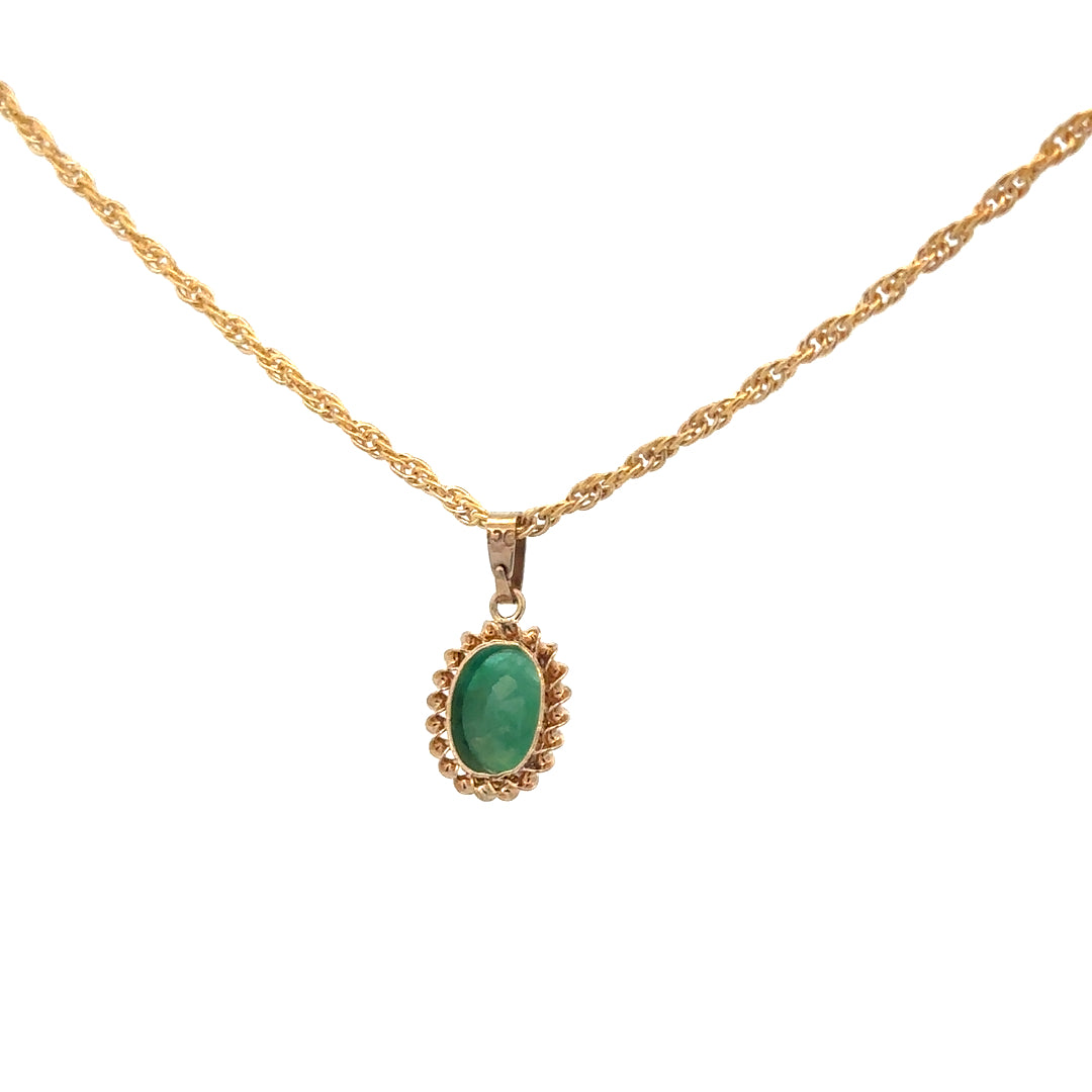 9ct yellow gold chain with pendant, 4.6g, unbranded jewelry showing the elegant gold chain and detailed pendant design.