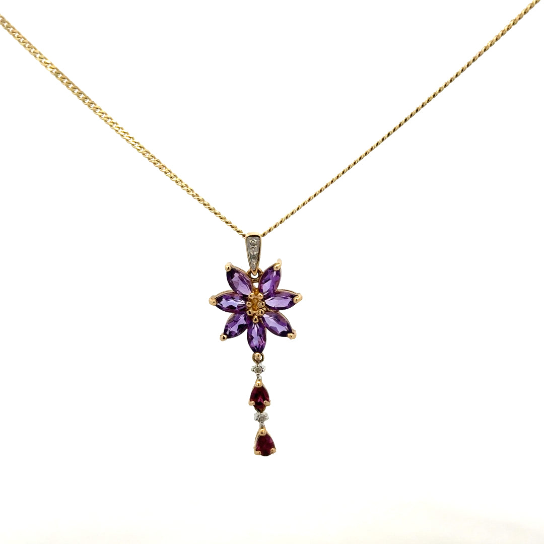 9ct yellow gold chain with pendant, lightweight jewelry, 4g, unbranded, elegant design for everyday wear