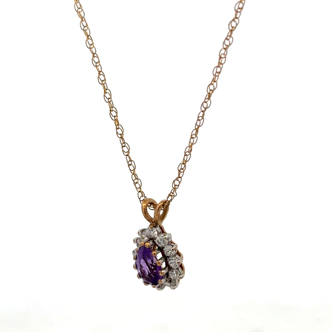 9ct yellow gold chain with pendant, weighing 1.9 grams, featuring a simple and elegant design on a plain background.