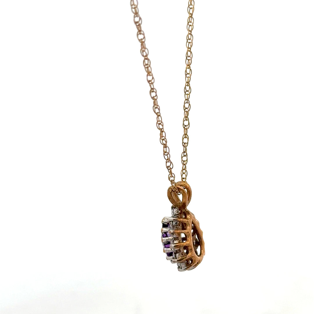 9ct yellow gold chain with pendant, lightweight jewelry piece weighing 1.9g, unbranded elegant gold necklace and pendant.