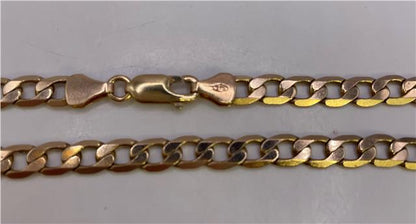 9ct yellow gold chain with a classic link design, displayed against a neutral background.