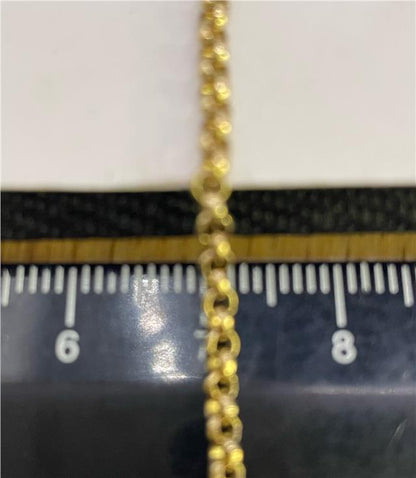 9ct yellow gold chain with a classic link design, showcasing the unbranded jewelry on a neutral background.