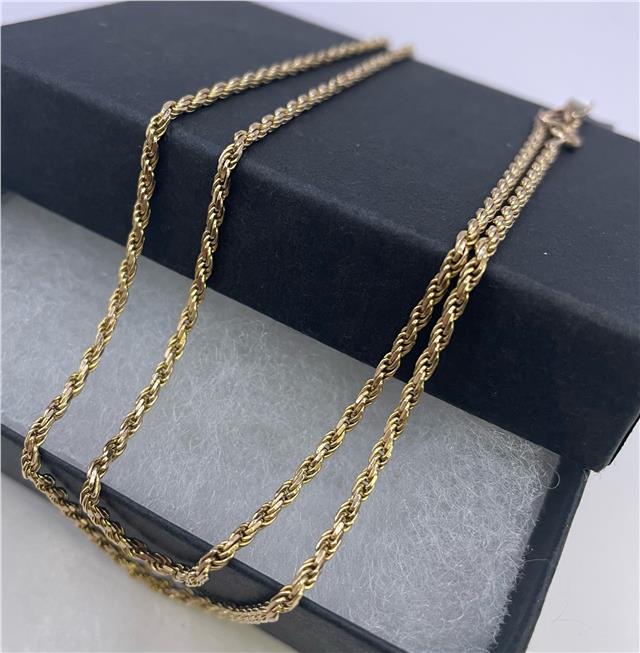9ct yellow gold chain with classic link design, unbranded jewelry accessory suitable for everyday wear