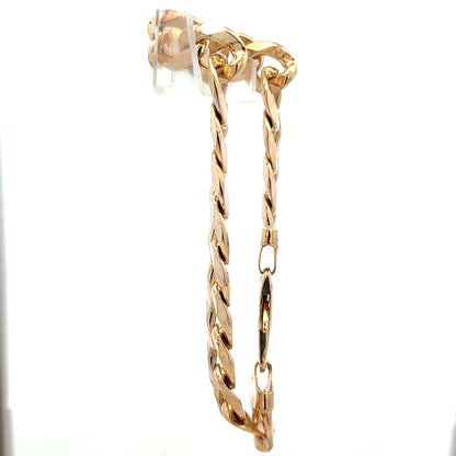 9ct yellow gold curb bracelet weighing 47.5g, unbranded, with a classic linked chain design visible in the image.