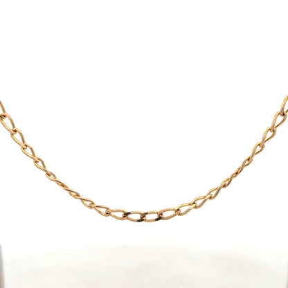 9ct yellow gold curb chain weighing 13.2g, displaying a classic linked jewelry design on a plain background.