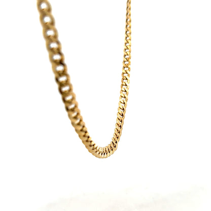9ct yellow gold curb chain weighing 14.6g with a classic design, shown on a plain background.