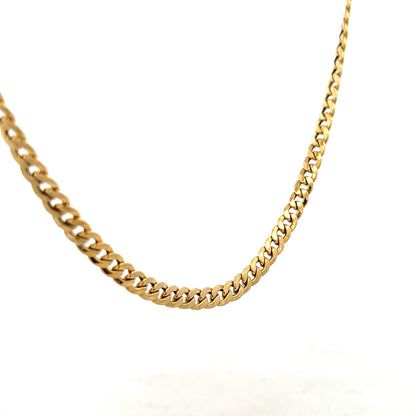 9ct yellow gold curb chain weighing 14.6g, featuring classic linked design and a polished finish.