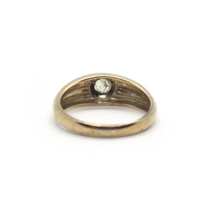 9ct yellow gold diamond ring featuring a sparkling diamond setting, showcasing elegant craftsmanship and classic jewelry design.