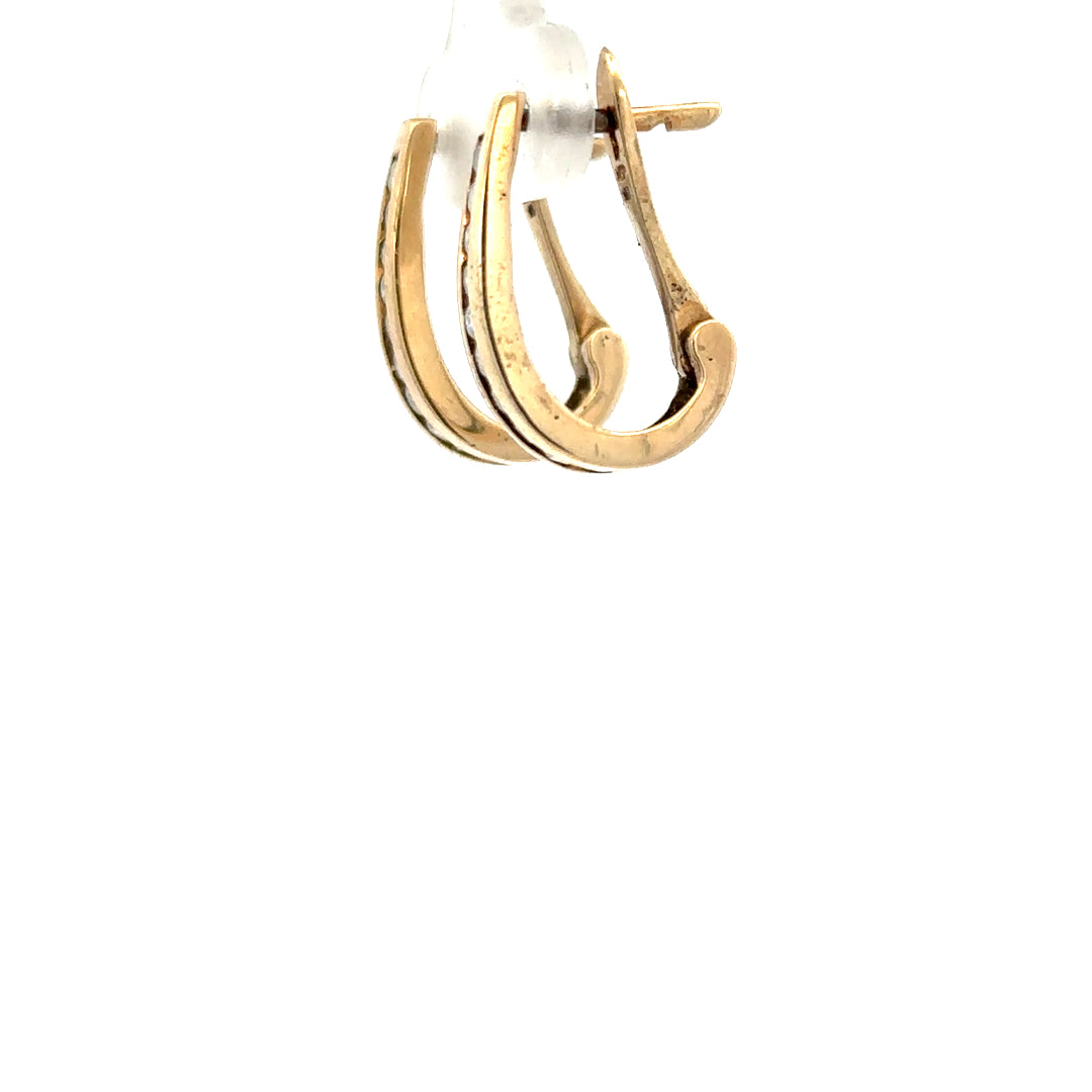 9ct yellow gold diamond earrings with sparkling diamonds, weighing 3.1g, featuring elegant and classic jewelry design.