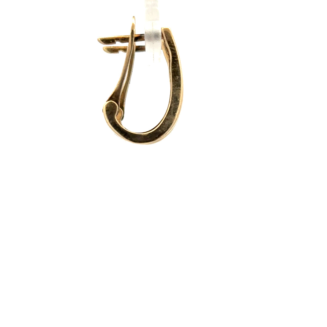 9ct yellow gold diamond earrings with a classic design, weighing 3.1g, featuring sparkling diamond accents.