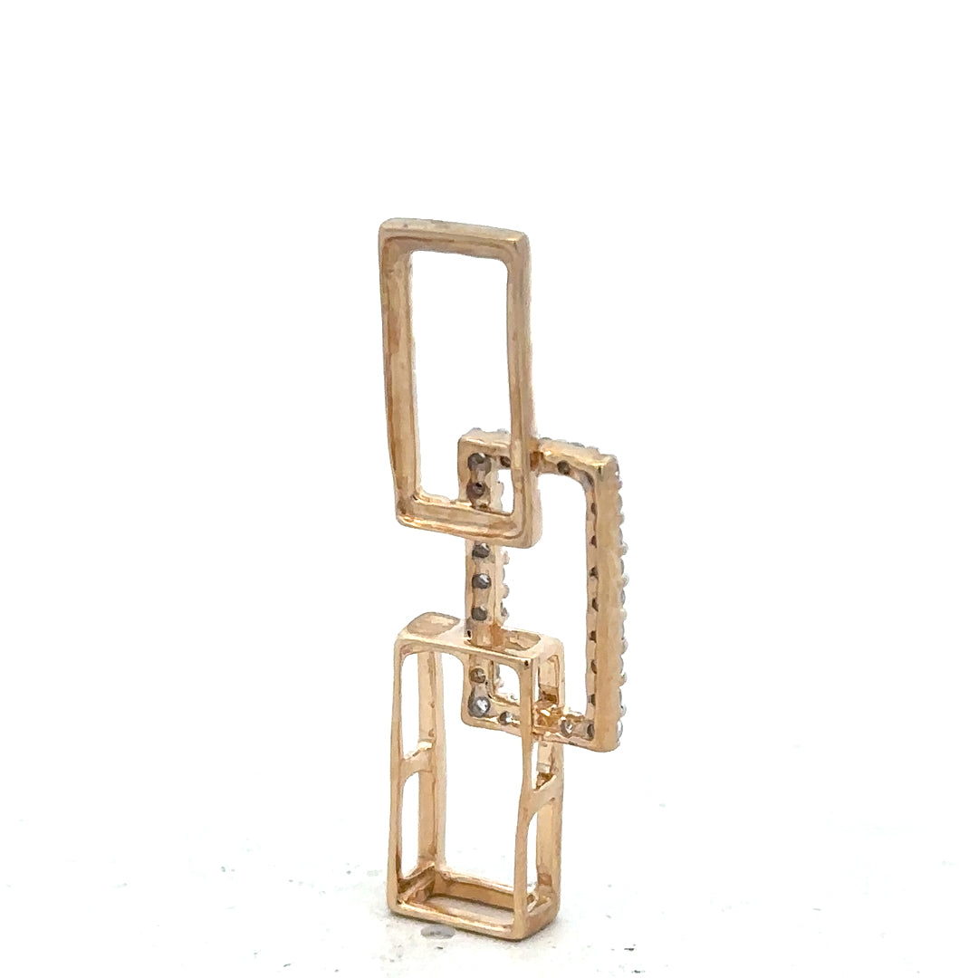 9ct yellow gold diamond pendant, unbranded, weighing 1.8g, featuring a sparkling diamond in a classic design.