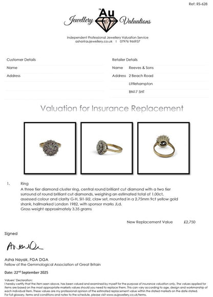 9ct yellow gold diamond ring with sparkling diamonds, showcasing elegant design and craftsmanship.