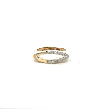 9ct yellow gold diamond ring in size J with sparkling diamonds, showcasing elegant jewelry craftsmanship.