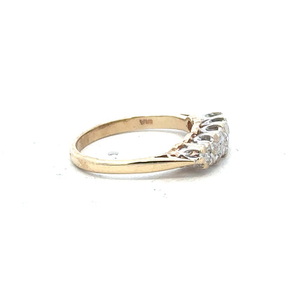 9ct yellow gold diamond ring in size J, featuring a sparkling diamond setting on an elegant band.