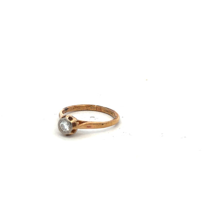 9ct yellow gold diamond ring size K featuring sparkling diamonds, elegant design, and polished finish.
