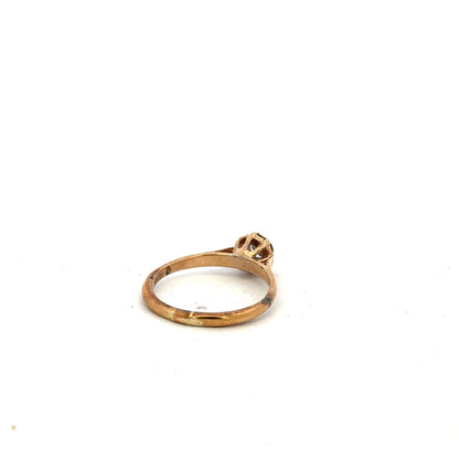 9ct yellow gold diamond ring in size K with sparkling diamonds, showcasing an elegant and classic jewelry design.