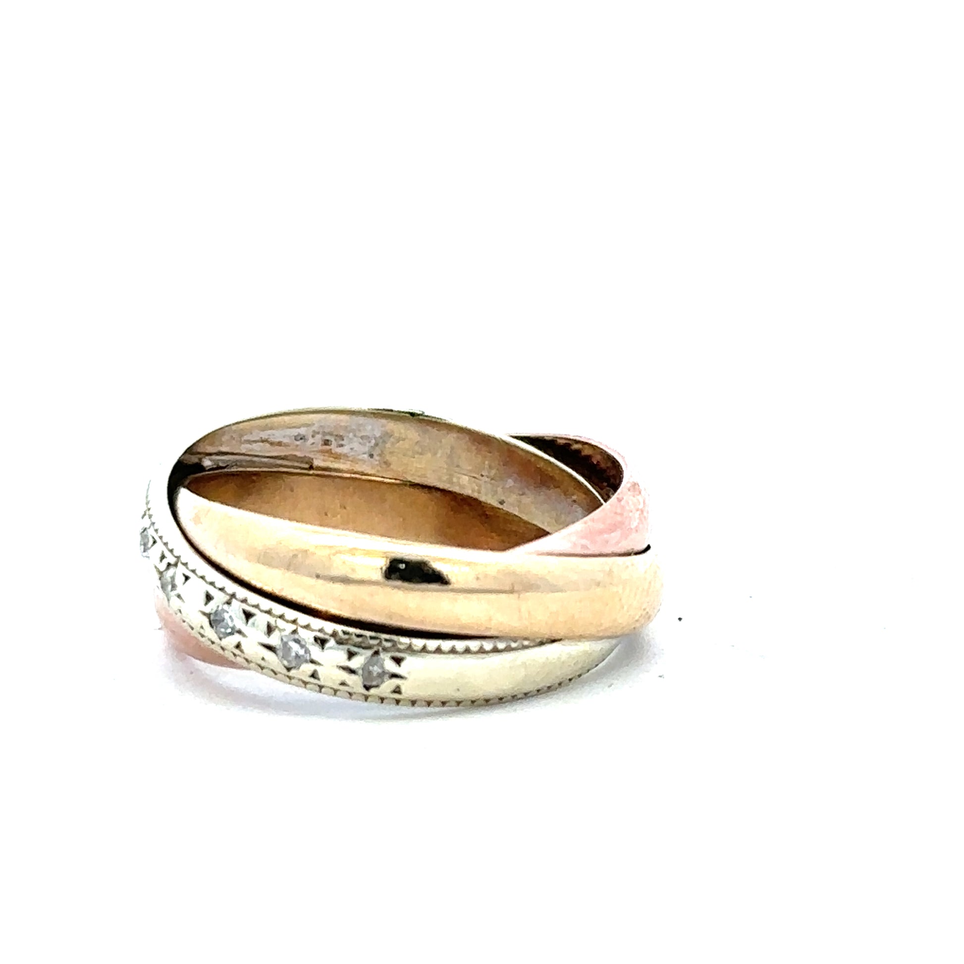 9ct yellow gold diamond ring in size K with sparkling diamonds, featuring a sleek and elegant design.