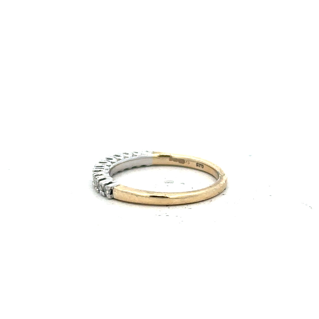 9ct yellow gold diamond ring in size K with a sparkling central diamond, showcasing fine craftsmanship and elegant design.