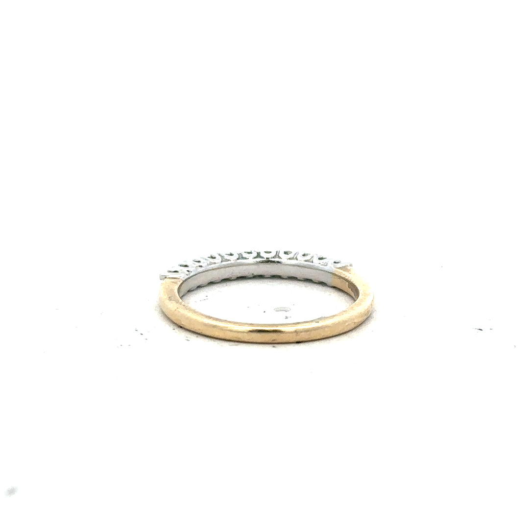 9ct yellow gold diamond ring, size K, with a sparkling diamond set, unbranded jewelry image showing the elegant design.
