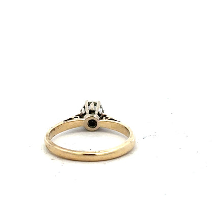 9ct yellow gold diamond ring in size K featuring a sparkling diamond, unbranded jewelry piece with elegant design