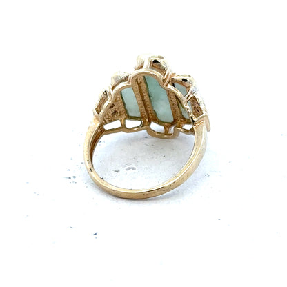 9ct yellow gold diamond ring in size K with sparkling diamonds, unbranded jewelry piece showing intricate design and polished finish.