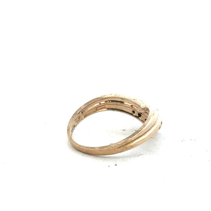 9ct yellow gold diamond ring in size L, featuring a sparkling diamond setting and a sleek, elegant design.