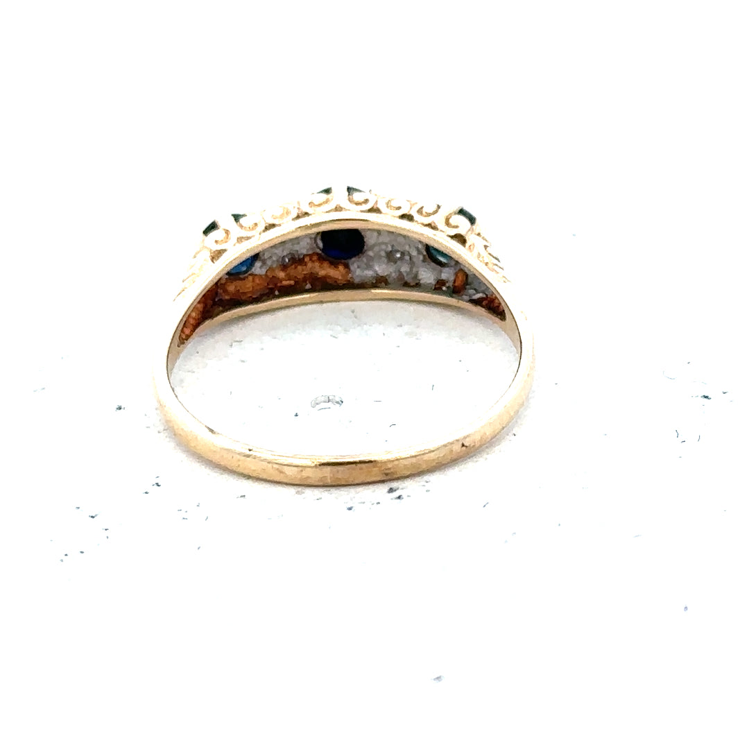 9ct yellow gold diamond ring in size M, featuring a sparkling diamond setting and a sleek, elegant band design.