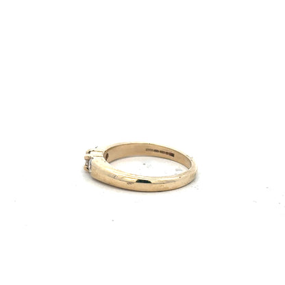 9ct yellow gold diamond ring in size M with sparkling diamonds, unbranded jewelry for elegant style.