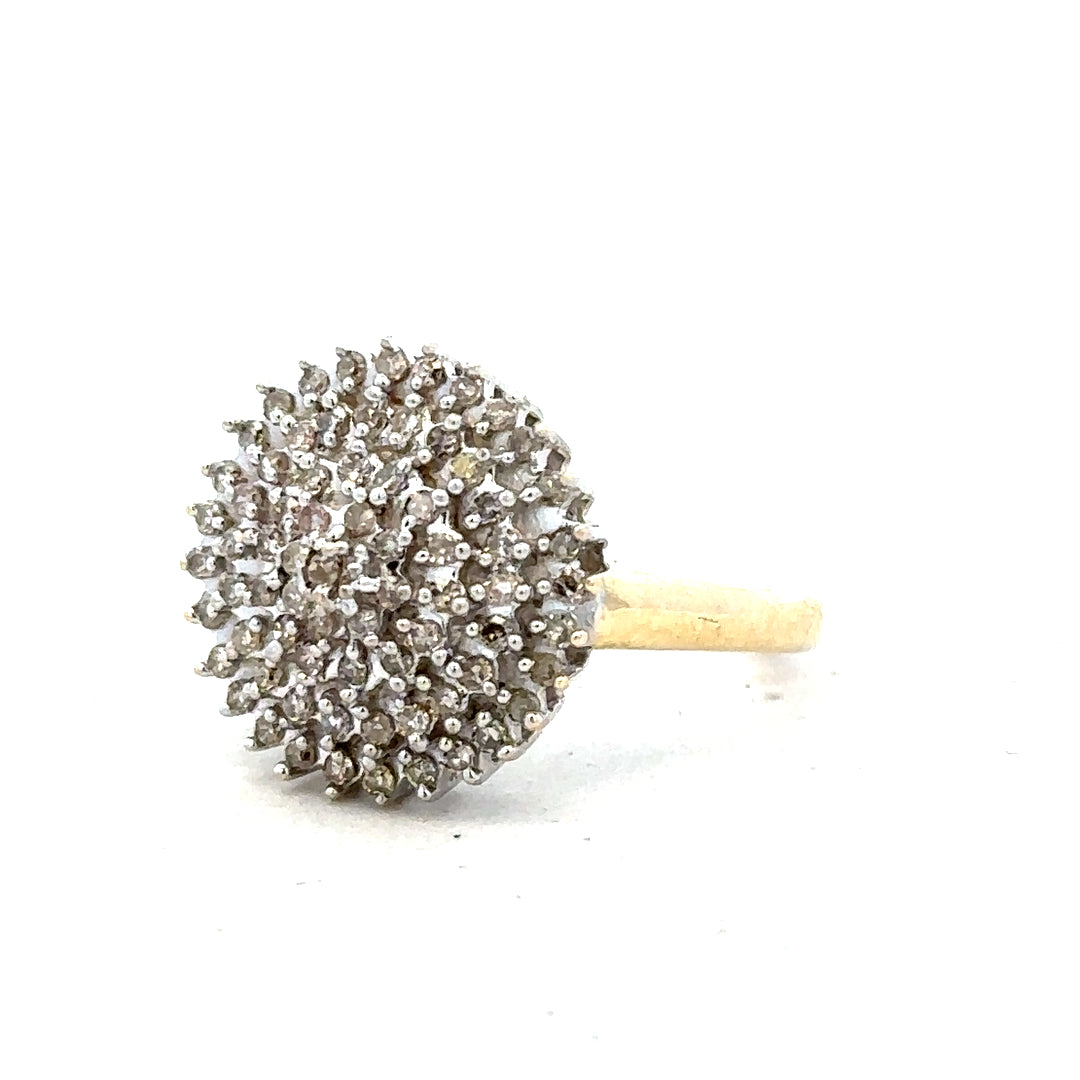 9ct yellow gold diamond ring in size M with sparkling diamonds, crafted for elegant style and fine jewelry collection.