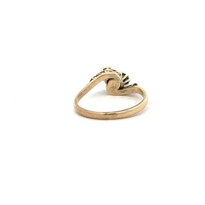 9ct yellow gold diamond ring in size M1/2, featuring a sparkling diamond setting on a simple, elegant band.