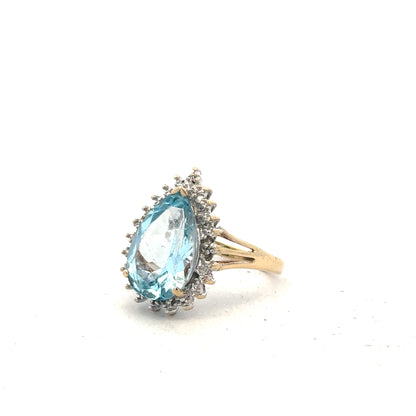 9ct yellow gold diamond ring in size M1/2, featuring a sparkling diamond setting, unbranded jewelry accessory.