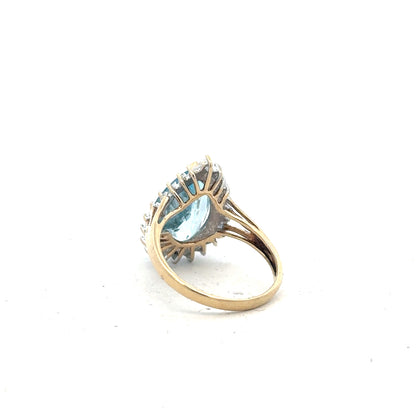 9ct yellow gold diamond ring size M1/2 with sparkling diamonds, showcasing a delicate and elegant design.